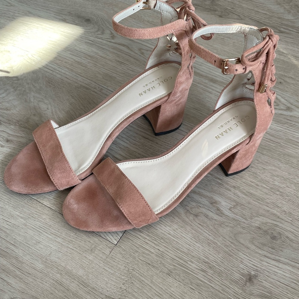 Cole Haan Women's Pink Suede Sandals